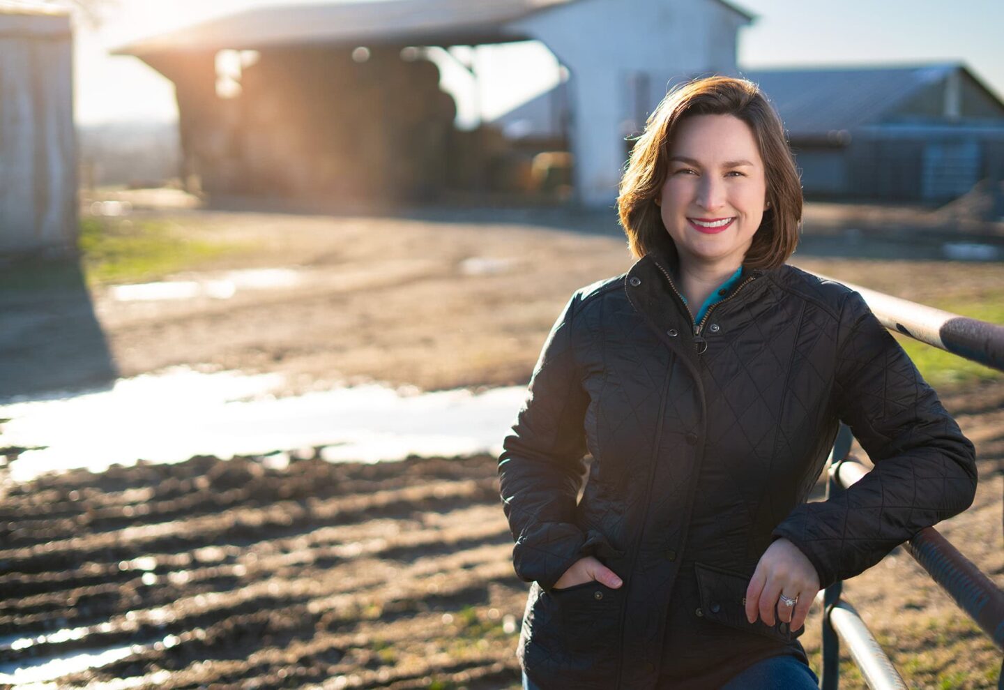Molly Gene Crain at the farm